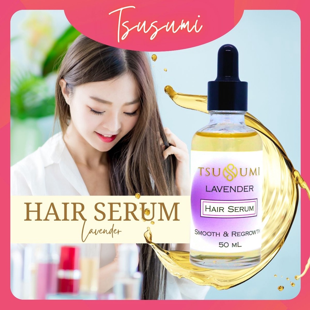 【Lavender Hair Serum 50ml】Serum Rambut 100% Natural Argan Oil Organic Hair Treatment Oil 护发素 头发干燥