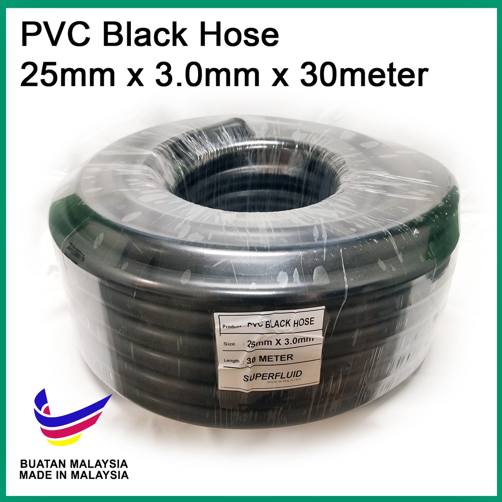 30M PVC Black Hose (25mm x 3.0mm x 30meter) Shopee Malaysia