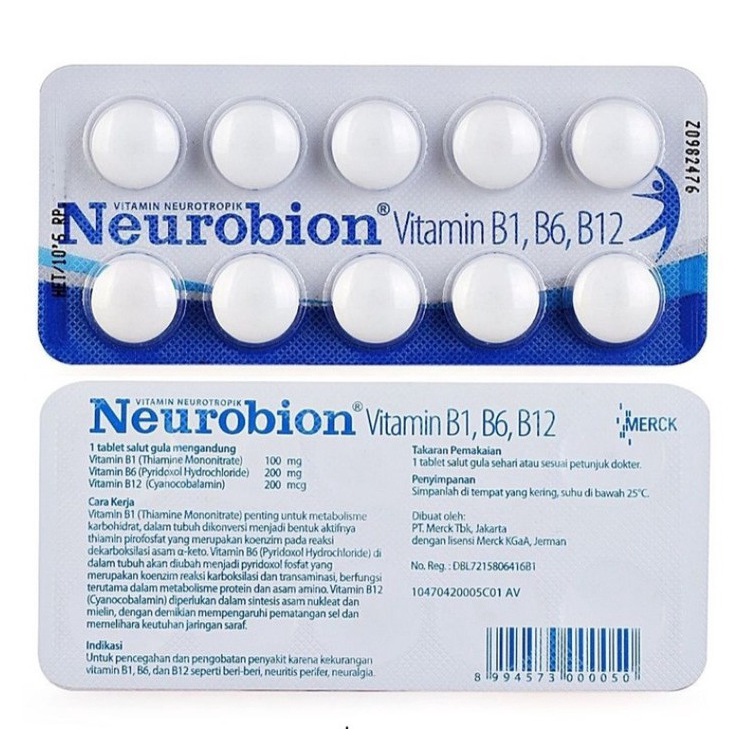 1 Strip Neurobion 10 S Exp 01 2023 Vitamin B1 B6 B12 For Nerve Shopee Malaysia
