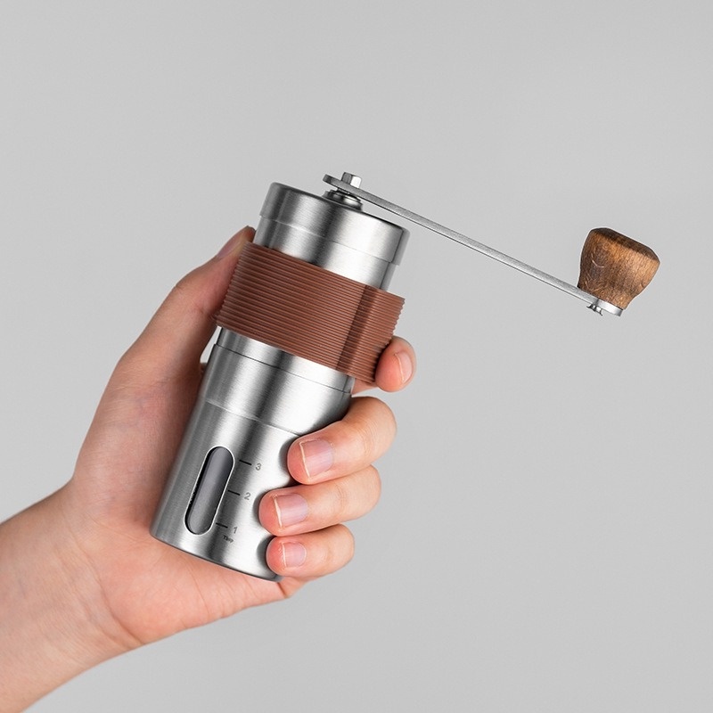 HDS Portable Hand Manual Coffee Grinder ☕ Adjustable Mini Grinder 304 Stainless Steel Kopi Pengisar 不锈钢磨豆机