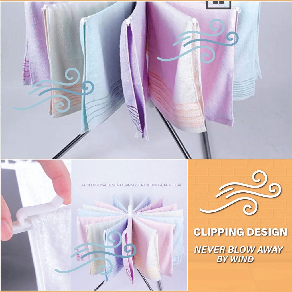 [READY STOCK] FINSSO: 3 Tier Foldable Clothes Laundry Hanging & Drying Rack/ Ampaian Baju Baby / Ampaian Baju / Penyidai