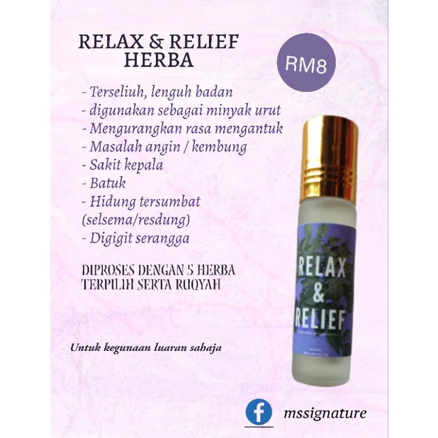 Minyak Angin Herba Relax And Relief Shopee Malaysia 4846