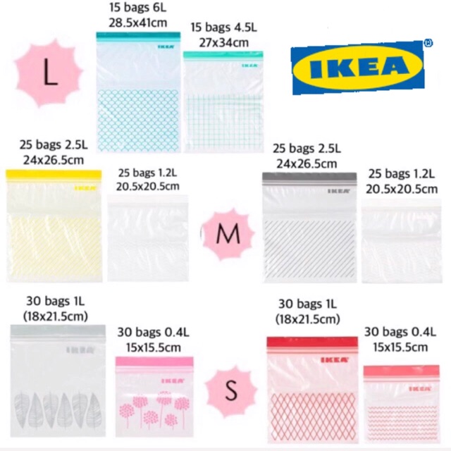 Bag Plastik Ikea Istad Ziplock Shopee Malaysia