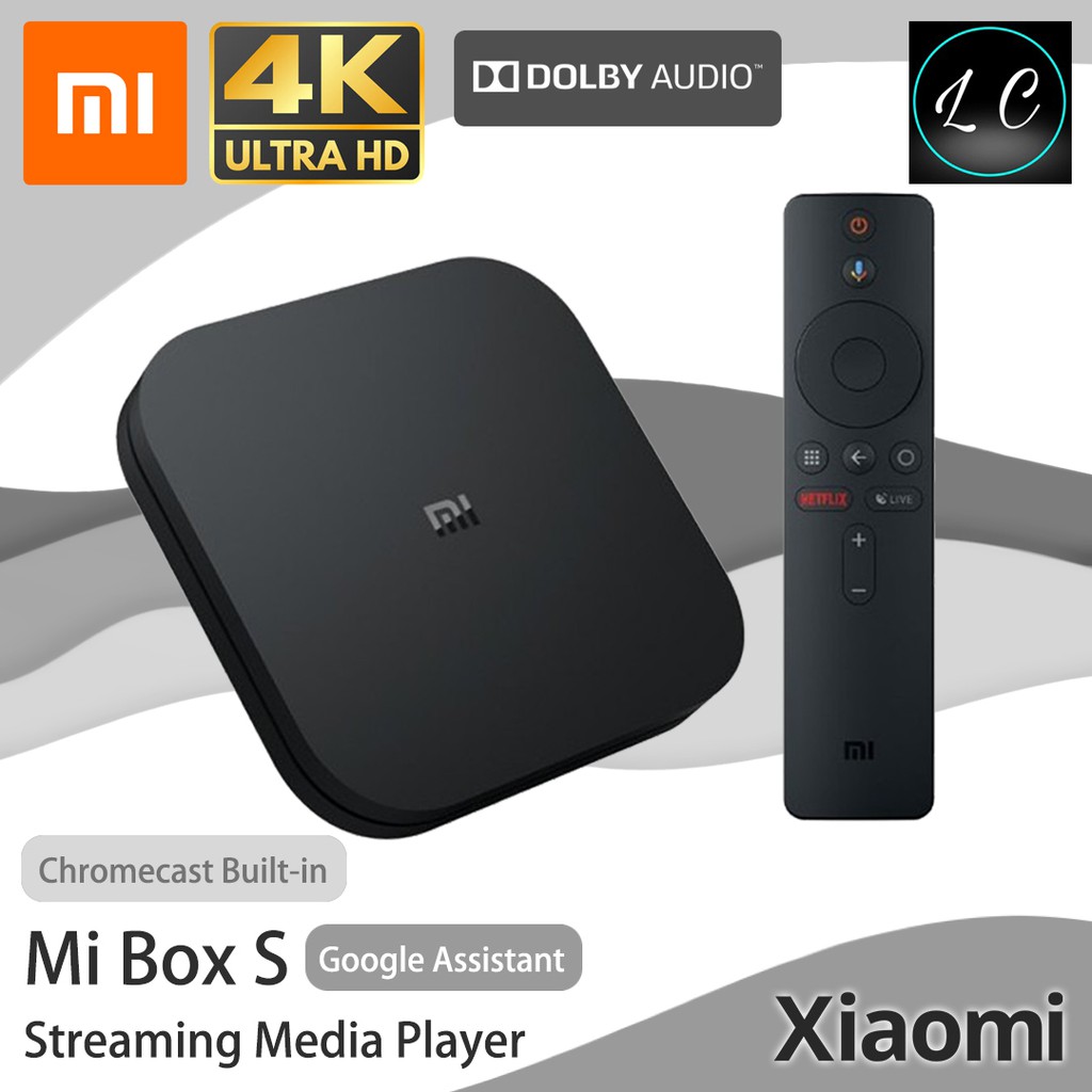 Xiaomi Original Mi Box S 4K HDR Android TV Box With Google Assistant Android Streaming Media Player - [Global Version]