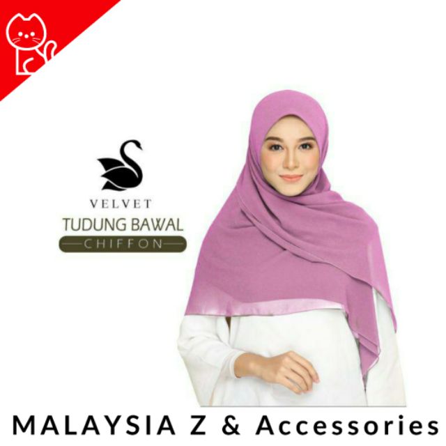 VELVET Premium Tudung Bawal Chiffon Original A&Z Shopee Malaysia