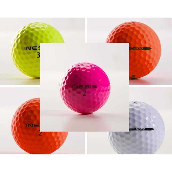 Inesis Soft 500 Golf Ball Golf Ball Pink / Matte / Orange / Yellow