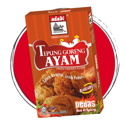 [READY STOCK] ADABI TEPUNG GORENG AYAM (PERISA PEDAS & PERISA ASLI) 100G