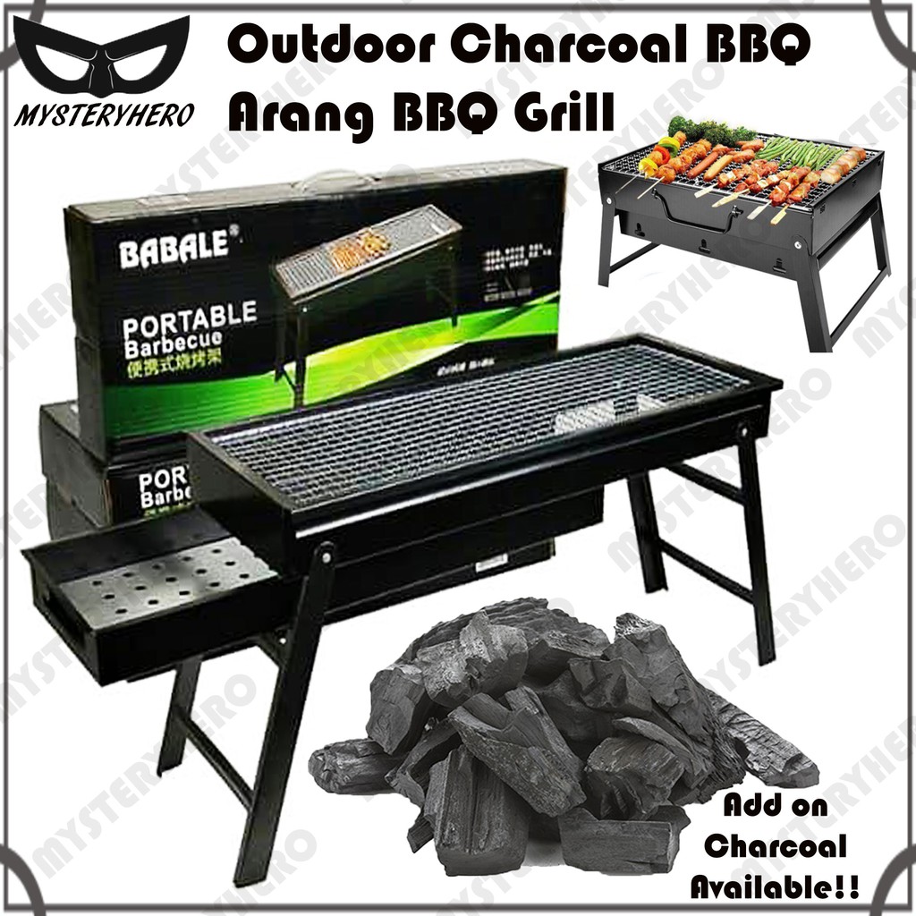 perkakas rumah MysteryHero Portable BBQ Grill Outdoor Folding Barbecue