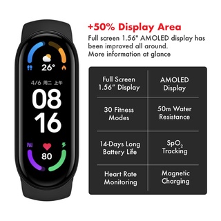 Xiaomi Mi Band 6 Smart Wristband AMOLED Color Screen With Magnetic Charging 30 Sport Modes (1.56”) #2