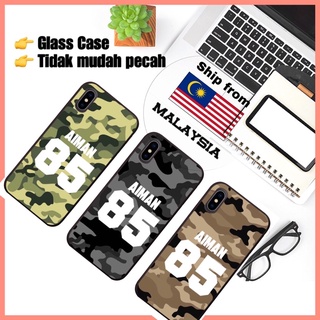 Custom Name -Army Camouflage Design iPhone/Huawei/Other Brand - Customized Phone Case/DIY Phone Case Casing nama sendiri