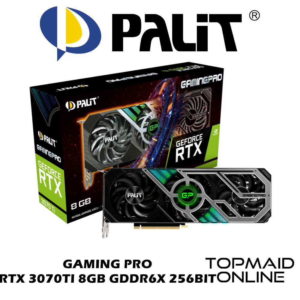 PALIT GEFORCE RTX 3070TI GAMING PRO 8GB DDR6X 256BIT GAMING GRAPHIC ...