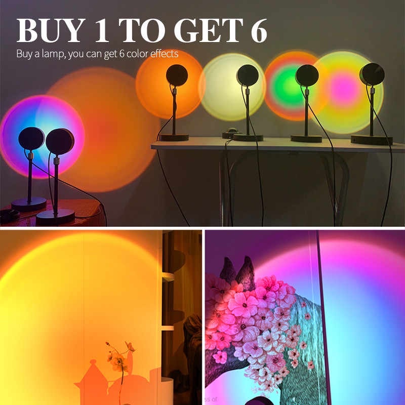 ONSMO SSL6 6 in 1 Multicolour Sunset Lamp With Changeable Sunset ...