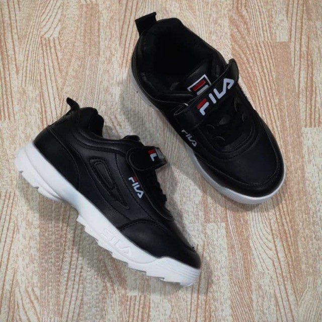 fila black shoes kids