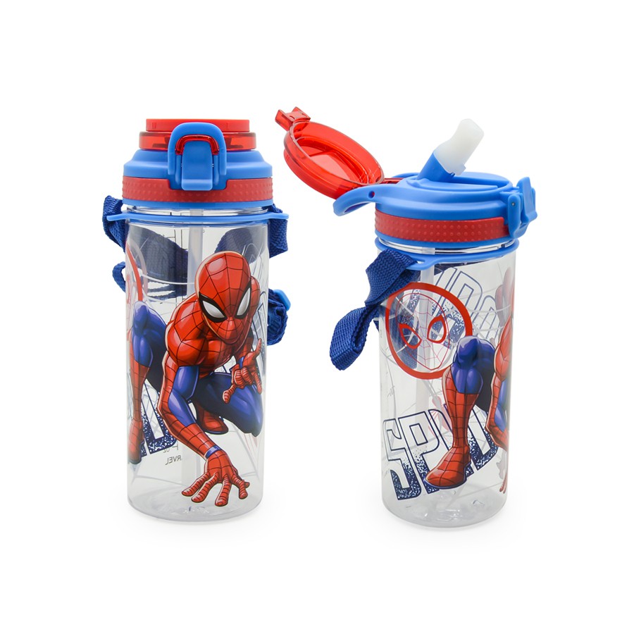 Spiderman Children Cartoon BPA Free Kids Tritan Water Bottle with Strap