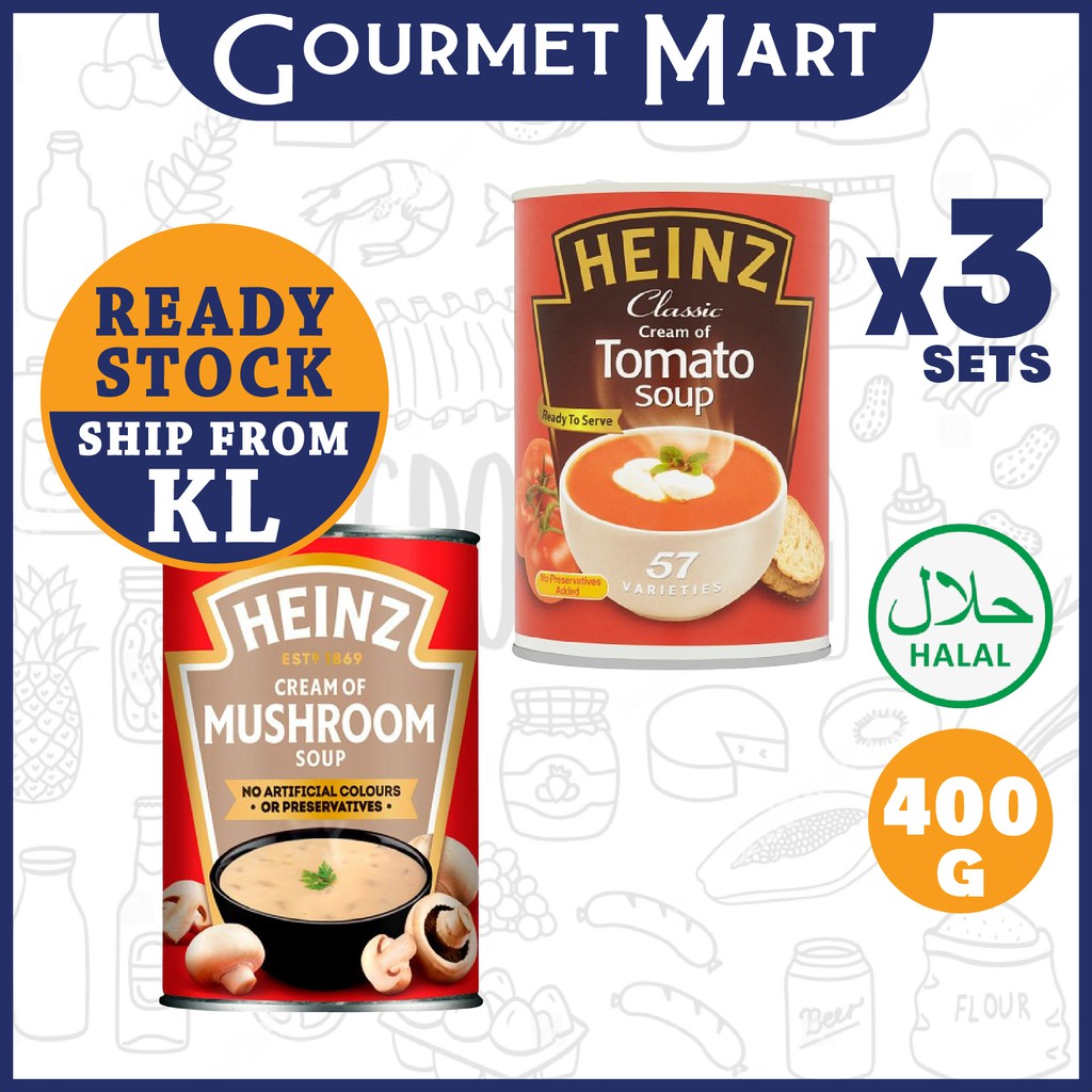 Heinz RTS Mushroom Soup Heniz Cream Of Tomato Soup X 3 Sets Shopee