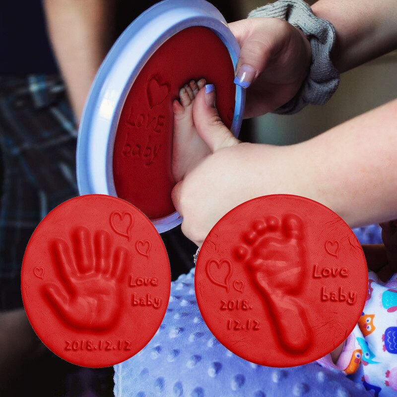 Purpose Quality Baby Footprint Clay Diy Hand Print Care Parent-child Ink Pad Toys - Image 3