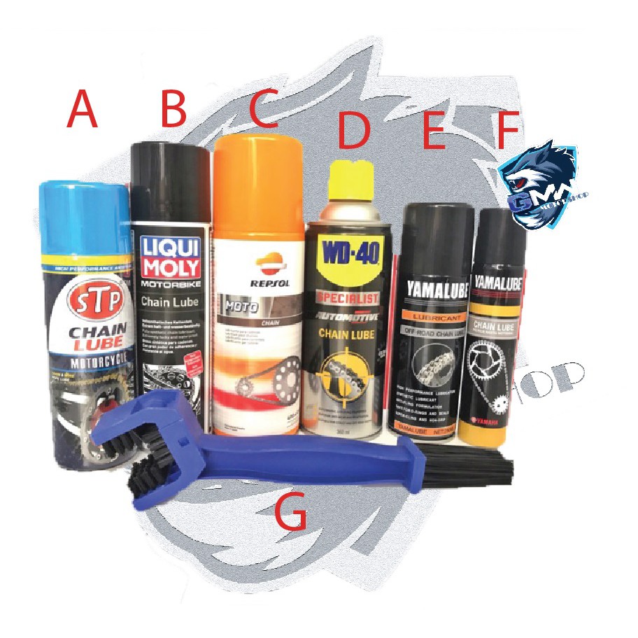 CHAIN LUBE CHAINLUBE STP/ LIQUI MOLY/ REPSOL/ WD40/ KING DRAG