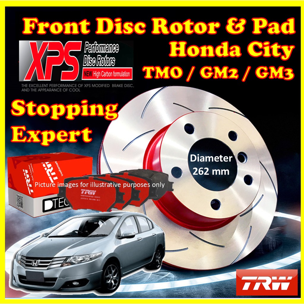 Honda City TMO GM2 GM3 TRW Brake Rear Disc Rotor Stopping Expert