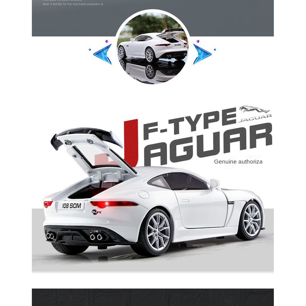 Original Jaguar F-type alloy model simulation metal racing car 