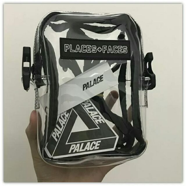 places and faces transparent bag