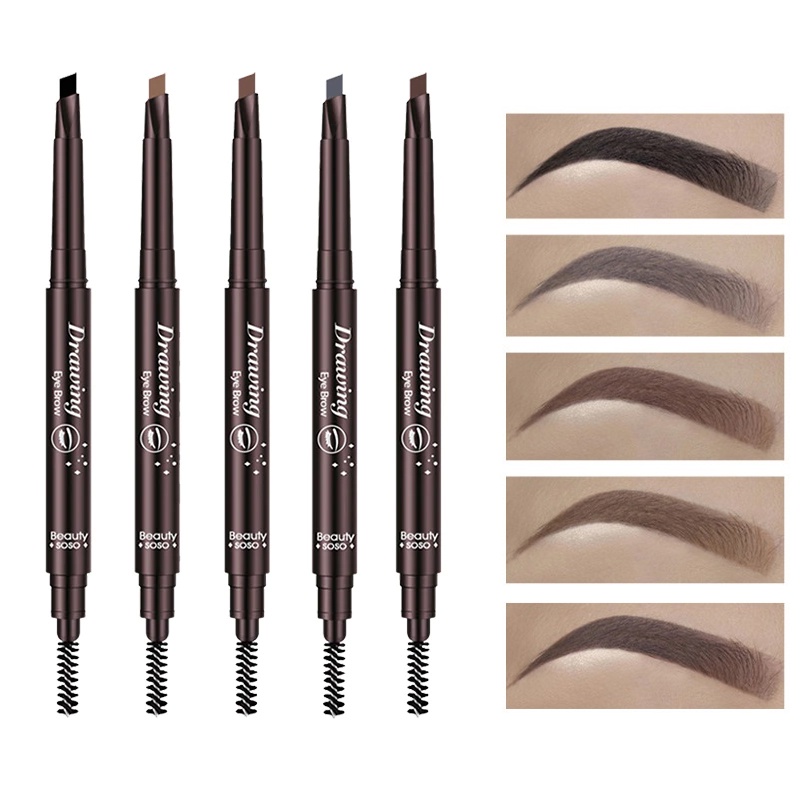 ❤ BOBEINI® Long Lasting Eyebrow Pencil Makeup Tint Natural Eyebrow Waterproof 柏贝妮双头自动旋转眉笔.