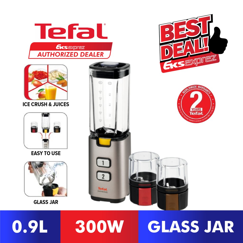 Tefal Glass Jug Click & Taste Fruit Sensation Compact Mini Blender (300W) BL142 New PGMall