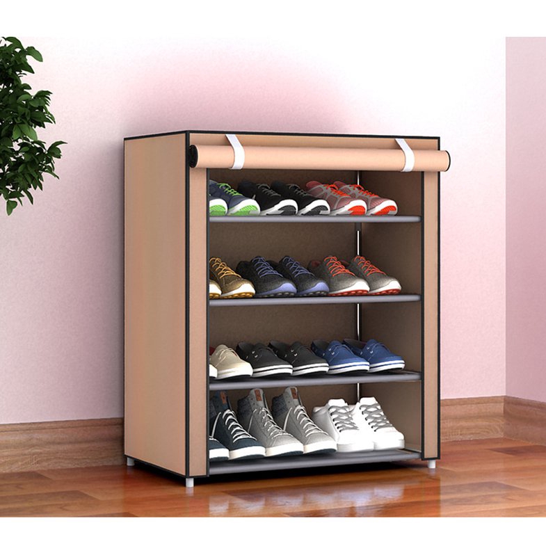 Ekk Shoe Rack Organizer Shoe Storage Cabinet Tower With Nonwoven Fabric Cover Shopee Malaysia