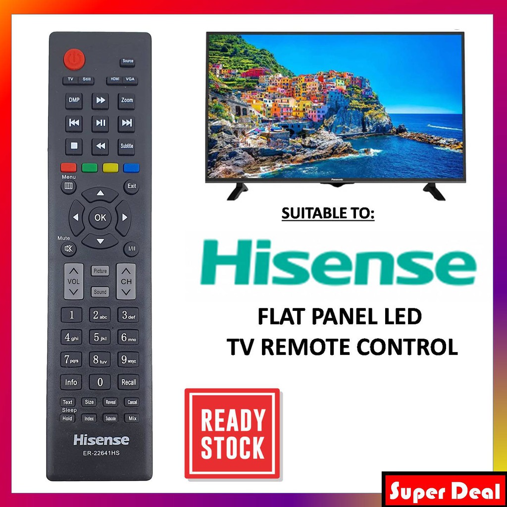 HISENSE Flat Panel LED TV Remote Control Replacement (ER-22641HS)(ER ...