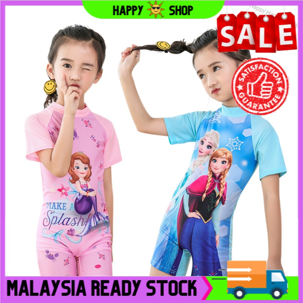 Frozen Let It Go Baju Berenang Budak Perempuan Cartoon Girl Kids ...