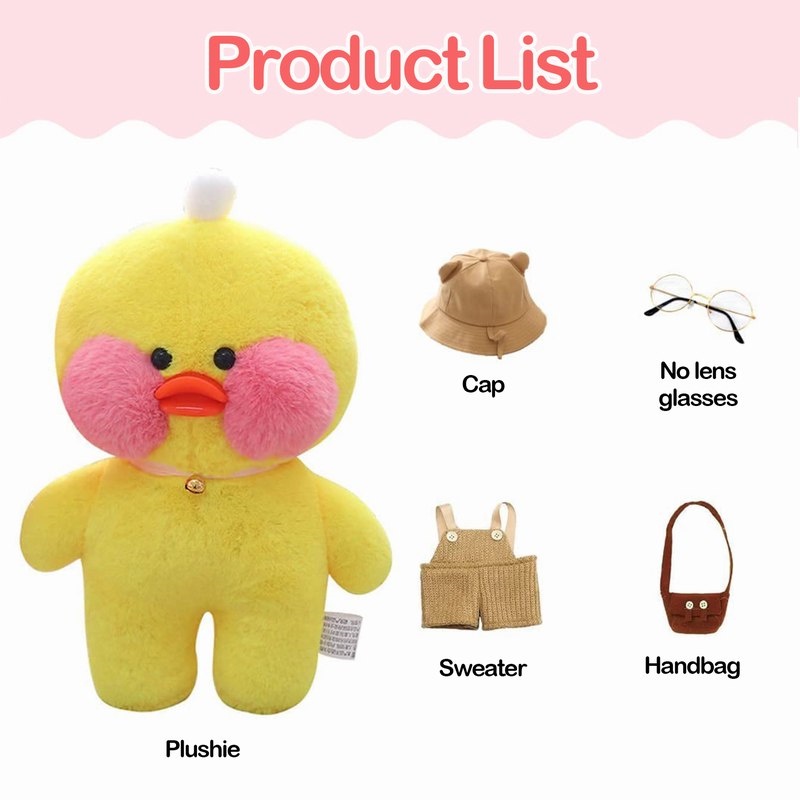 Premium Have 30cm LaLafanfan Cafe Duck Kawaii Cartoon Plush Toy Stuffed Soft Doll Animal Pillow Gift Kids Children Mu...