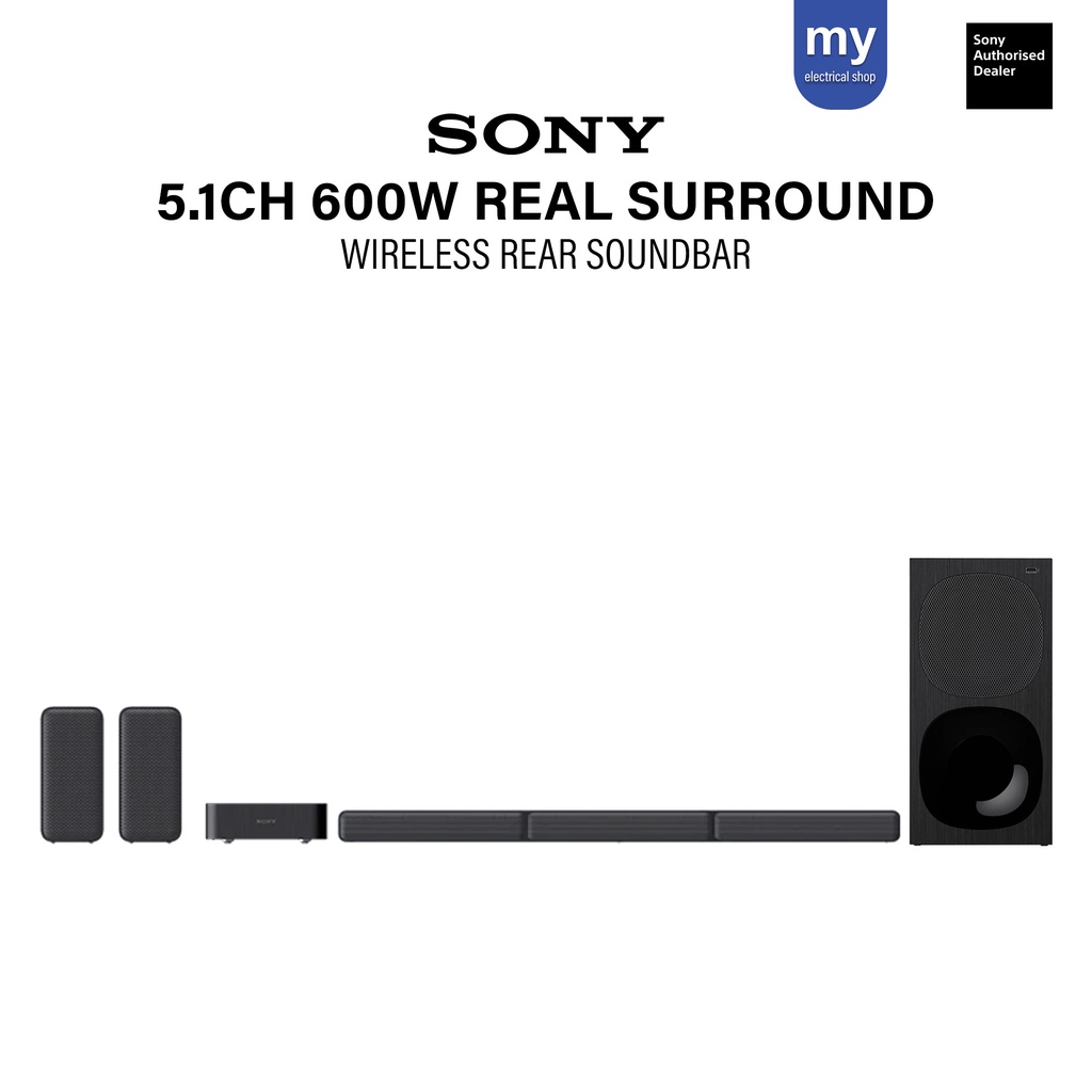 Sony 5.1ch Real Surround Sound Home Cinema Soundbar System HT-S40R Wireless Rear Sound Bar Bluetooth Dolby Audio HTS40R