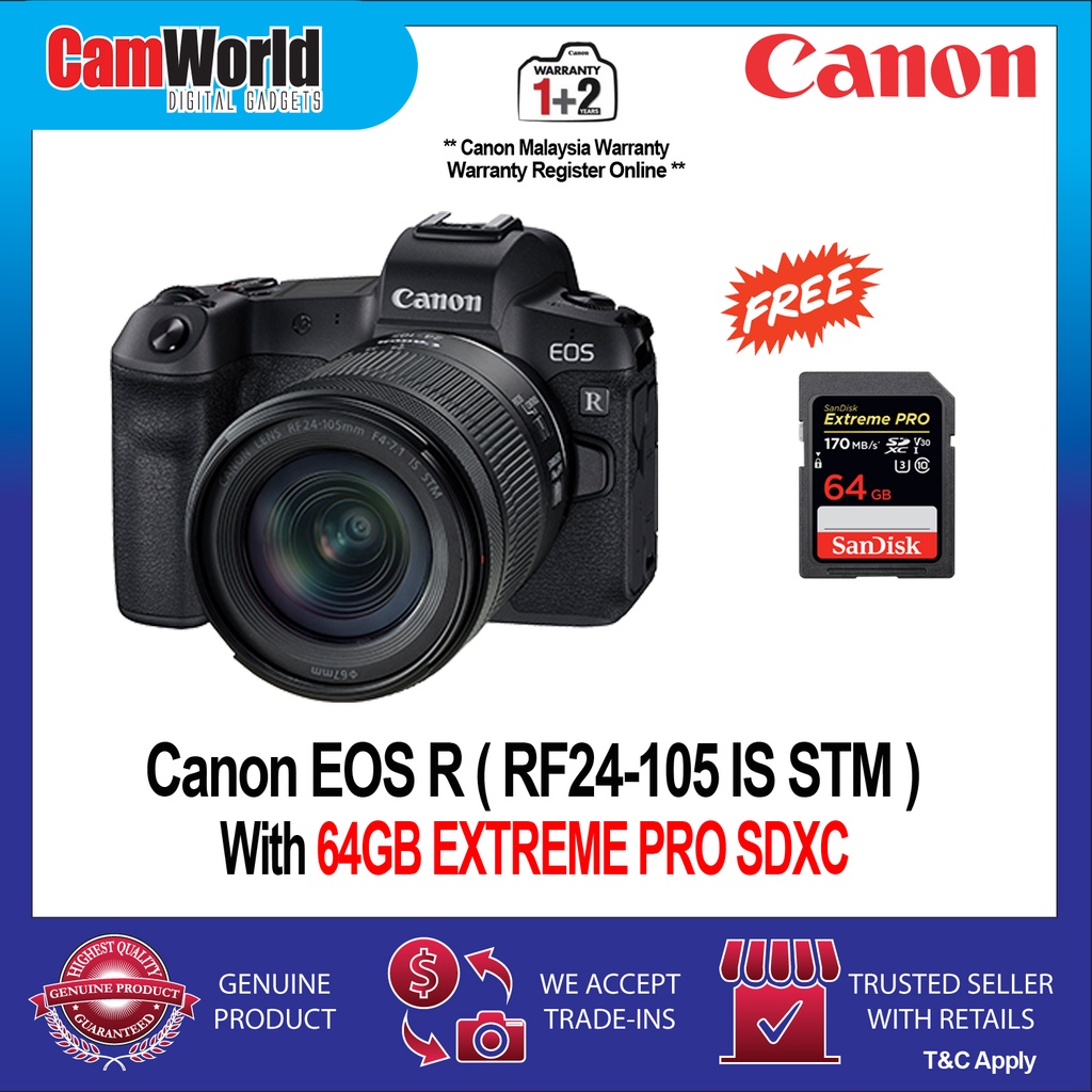 Canon EOS R kit ( RF24105 IS STM ) Shopee Malaysia
