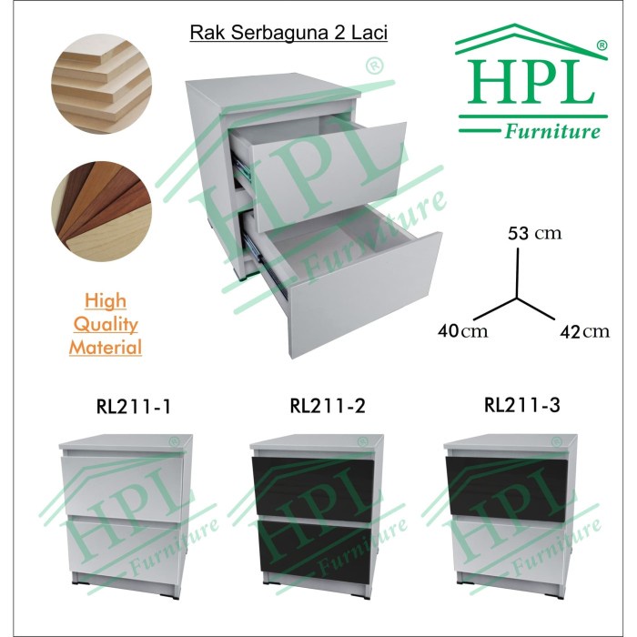 (Restock) Versatile Shelves 2 HPL Drawers Shopee Malaysia