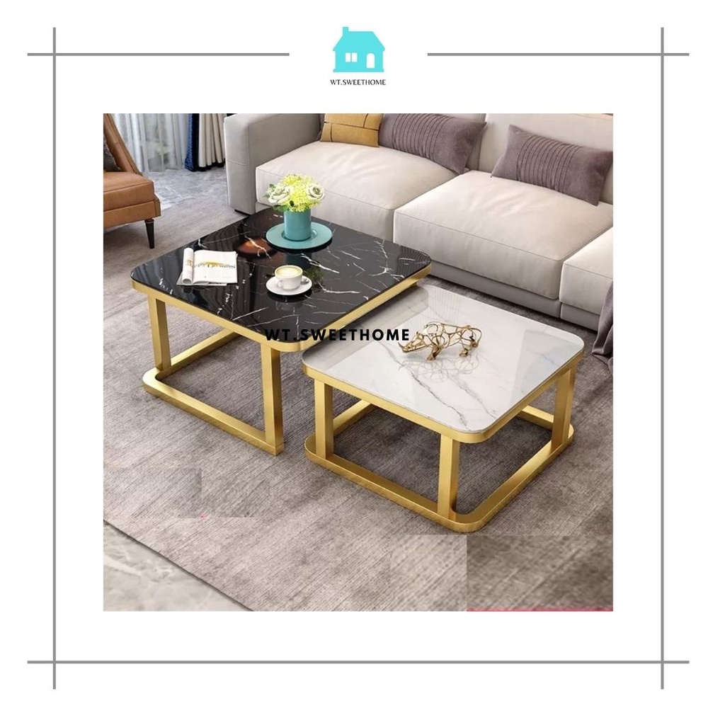 Tempered Glass Top + Metal Frame Coffee Table / Various Design Coffee