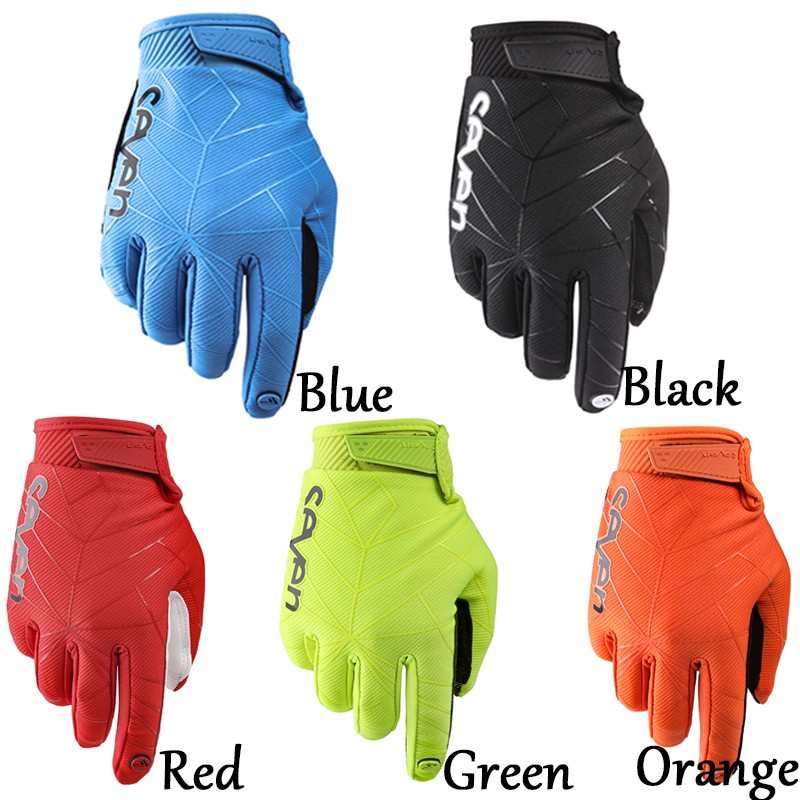 orange mountain bike gloves