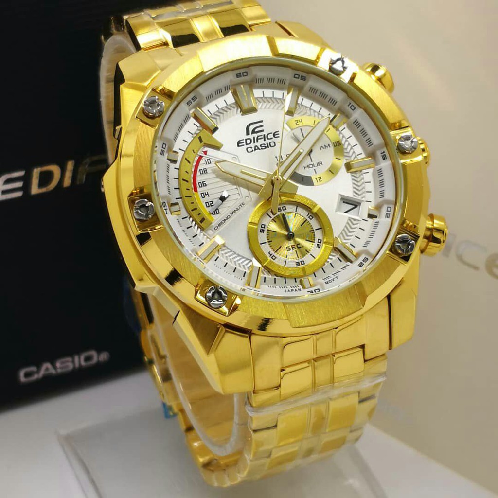 edifice golden watch price