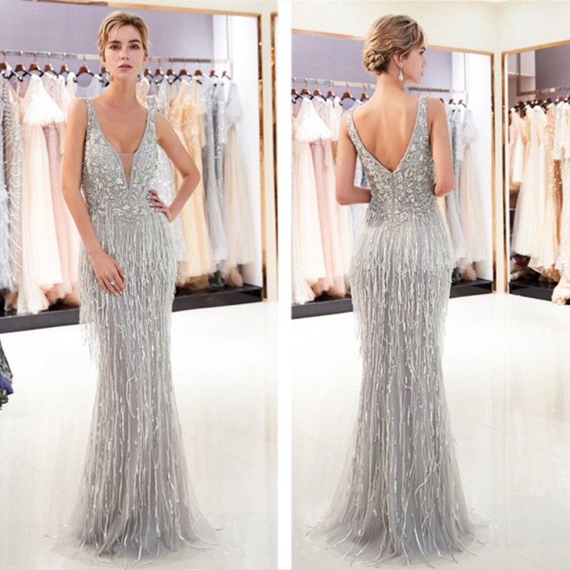 silver maxi dresses for weddings