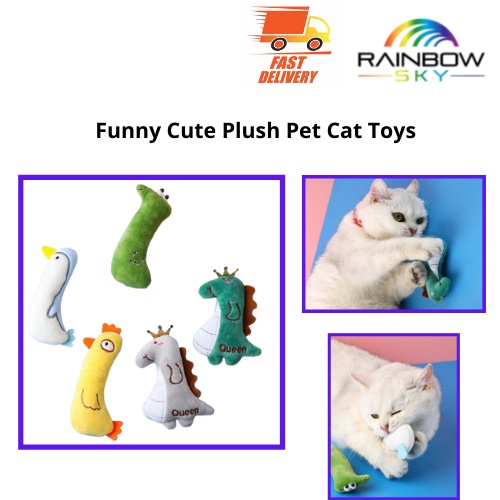 Pet Cat Mint Catnip Mini Soft Toy Funny Interactive Plush Stuffed Chew