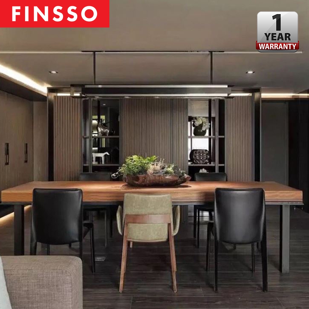 FINSSO: [180 x 80 cm] Titus Design 5 cm Solid Rubber Wood Dining Meeting Table