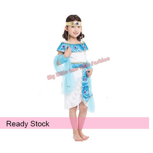Kids Halloween Pretty Egyptian Princess Cosplay Costume 4-8y