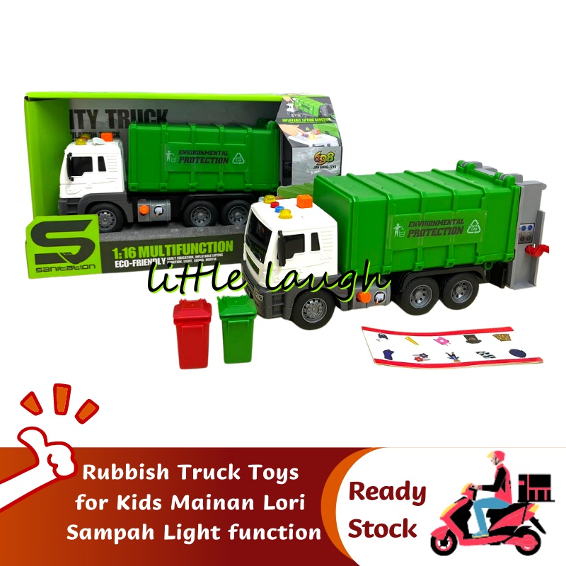 Rubbish Truck Lori Sampah Kanak Kanak Mainan Lori Light And Sounds ...