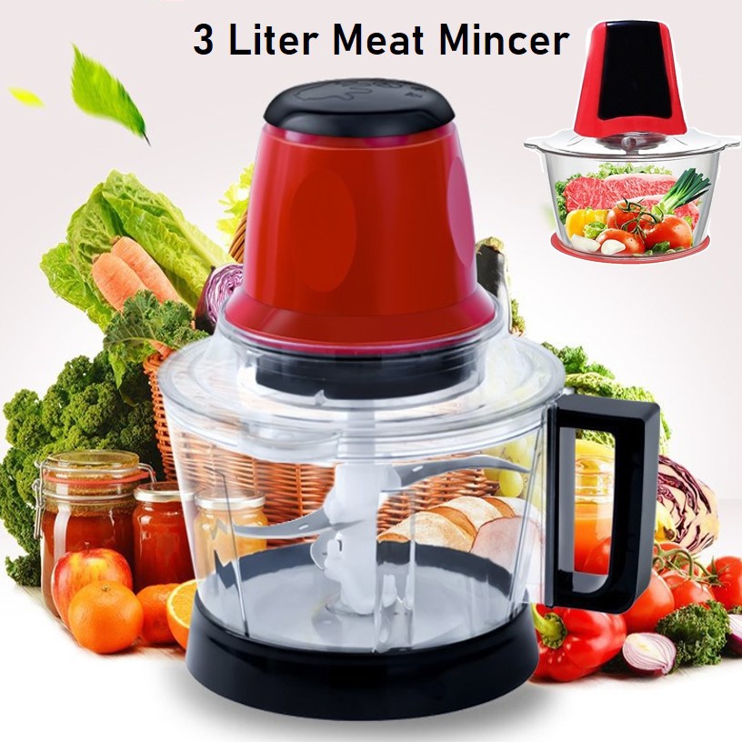 3L Speed Meat Grinder Blender Cooking Mini Mincer Multifunctional Mixer