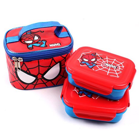 MARVEL Spiderman Stainless Steel Lunch Box & Bag Set | Shopee Malaysia