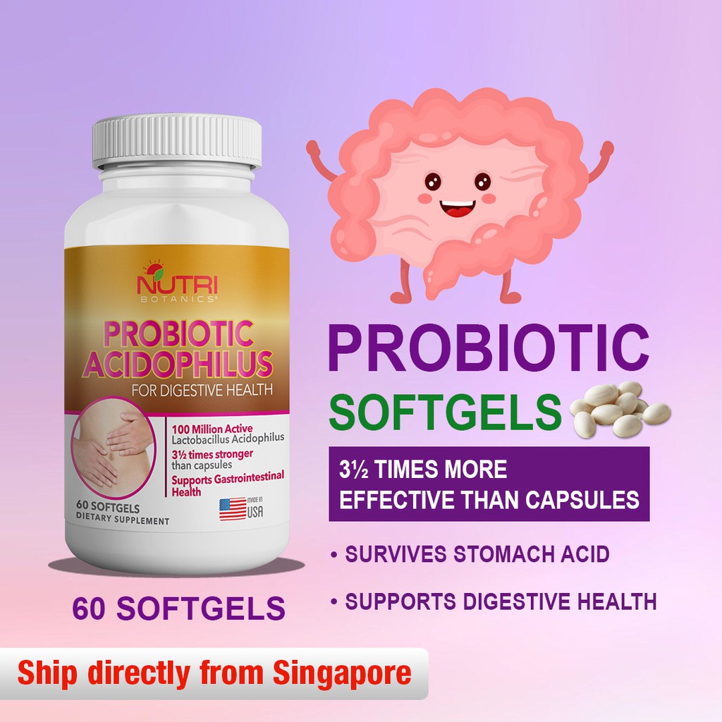 Nutri Botanics Probiotics Acidophilus 60 Softgel Probiotic