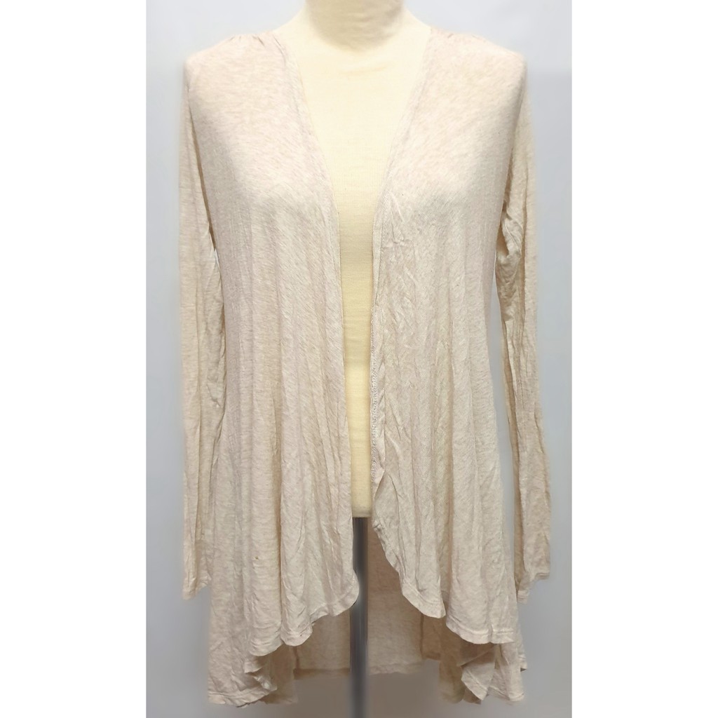 [Preloved] Zara Cream Waterfall Cardigan | Shopee Malaysia