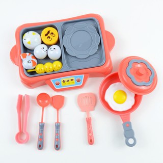 HYG Toys Puzzle Play House Kitchen Shovel Simulation Egg Seafood Toy Set Girls Gift Fun Kitchen Set