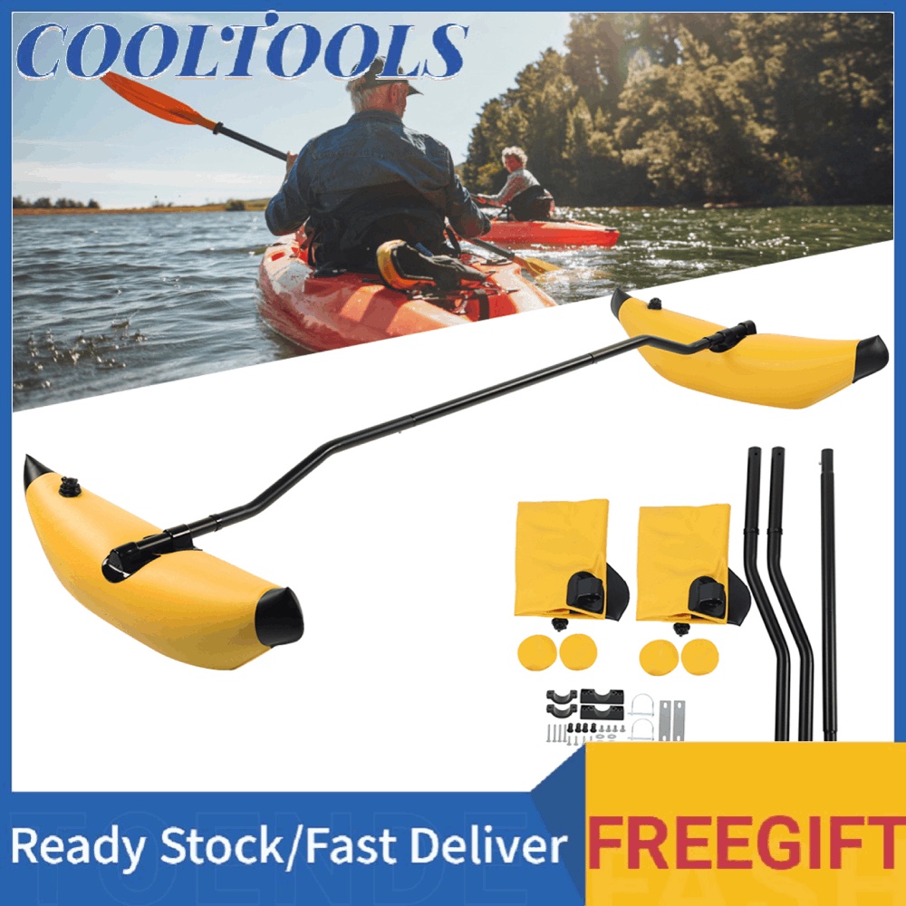 Cooltools Inflatable Kayak Stabilizer PVC Canoe Outrigger Kit Floating Balancing Boat Accessory