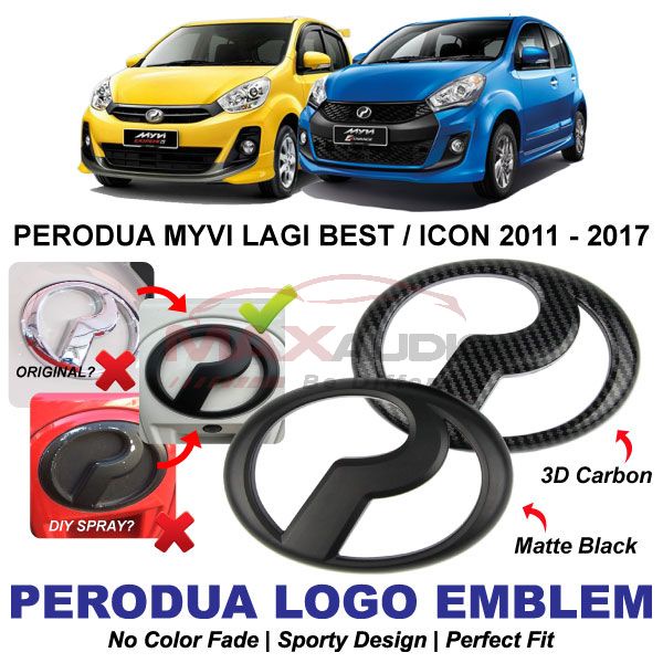 Car Emblem PERODUA MYVI LAGI BEST/ ICON Logo Lambang Depan Belaking ...