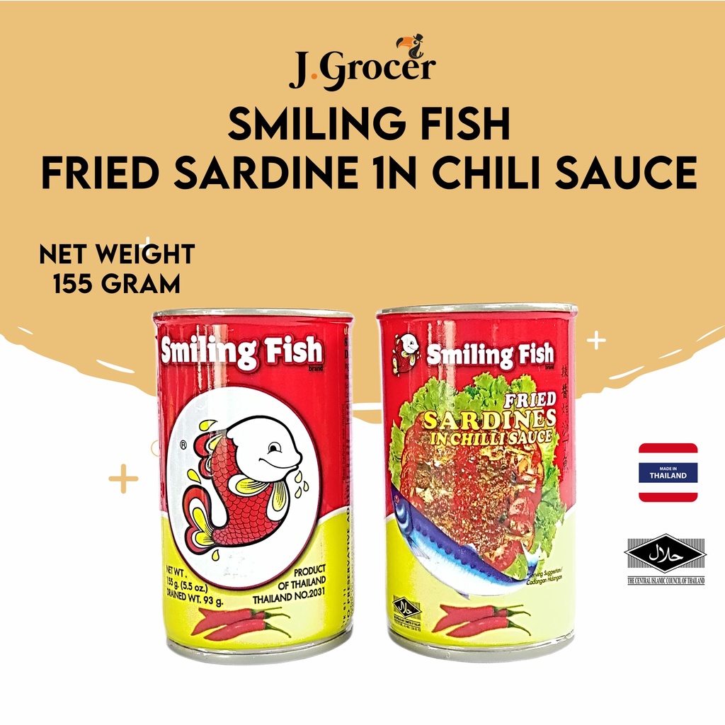 155g Smiling Fish Fried Sardines in Chili Sauce | Sardin Goreng Dalam Sos Cili | 辣酱炸沙丁鱼