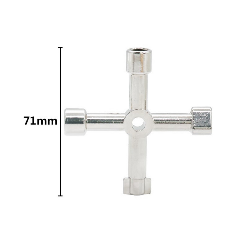 Multifunction 4 Ways Universal Triangle Wrench Key Plumber Keys Triangle for Gas Electric Meter Cabinets Bleed Radiators